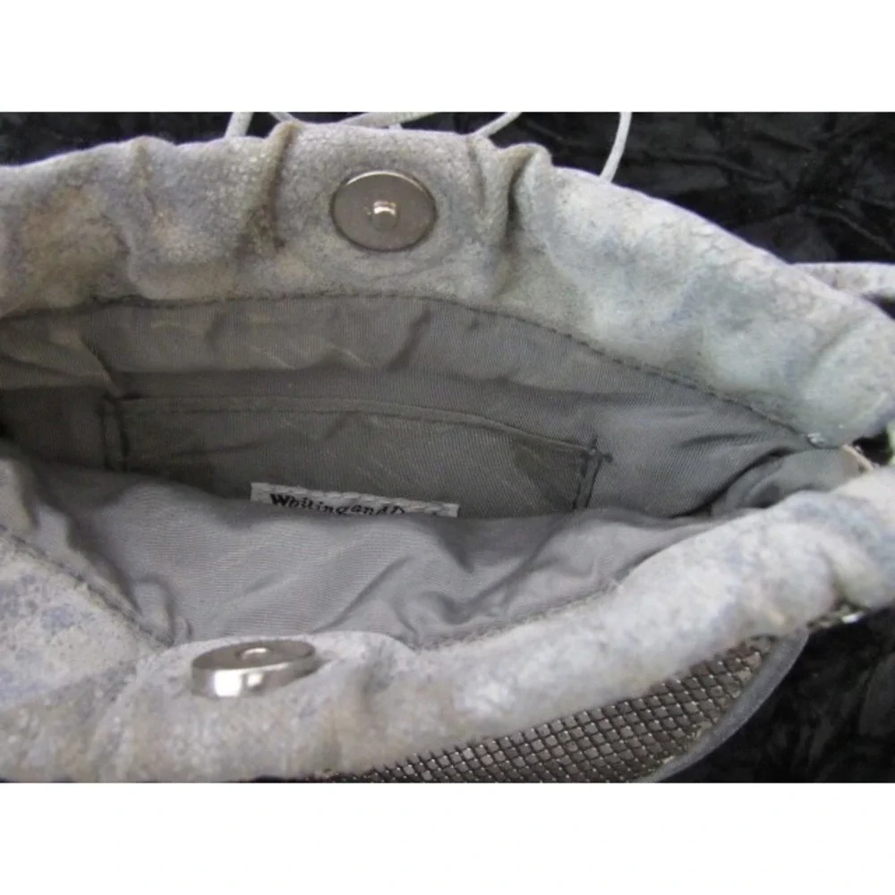 Whiting & Davis Silver tone Mesh Crossbody Evening Pouch Purse VINTAGE